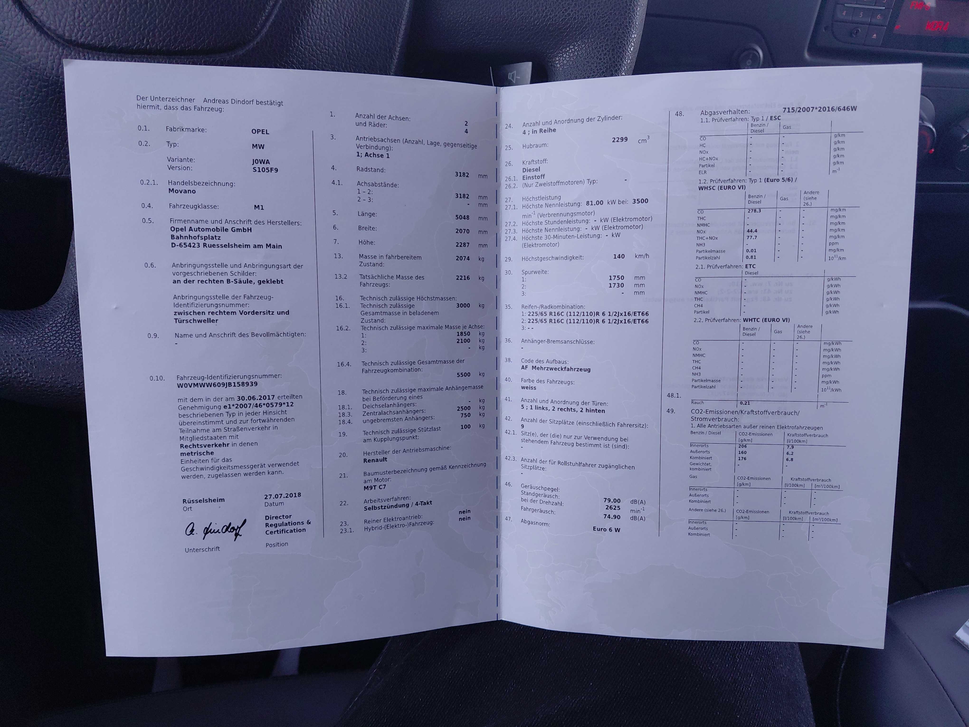 Opel Movano 2.3 CDTI Kb L1H1 3,0t Combi — zdjęcie 17