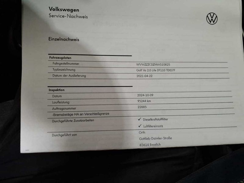 Volkswagen Golf VIII 2.0 TDI Life — zdjęcie 38