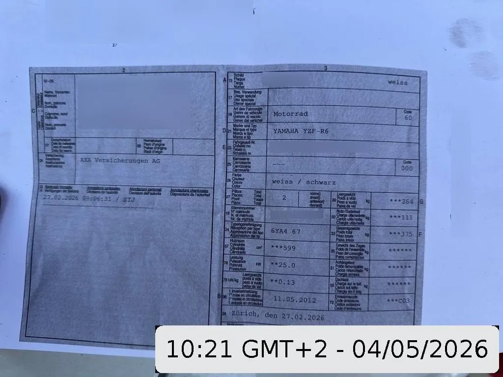 Yamaha YZF-R6 YZF-R6R 0.6, 128 PS — zdjęcie 8