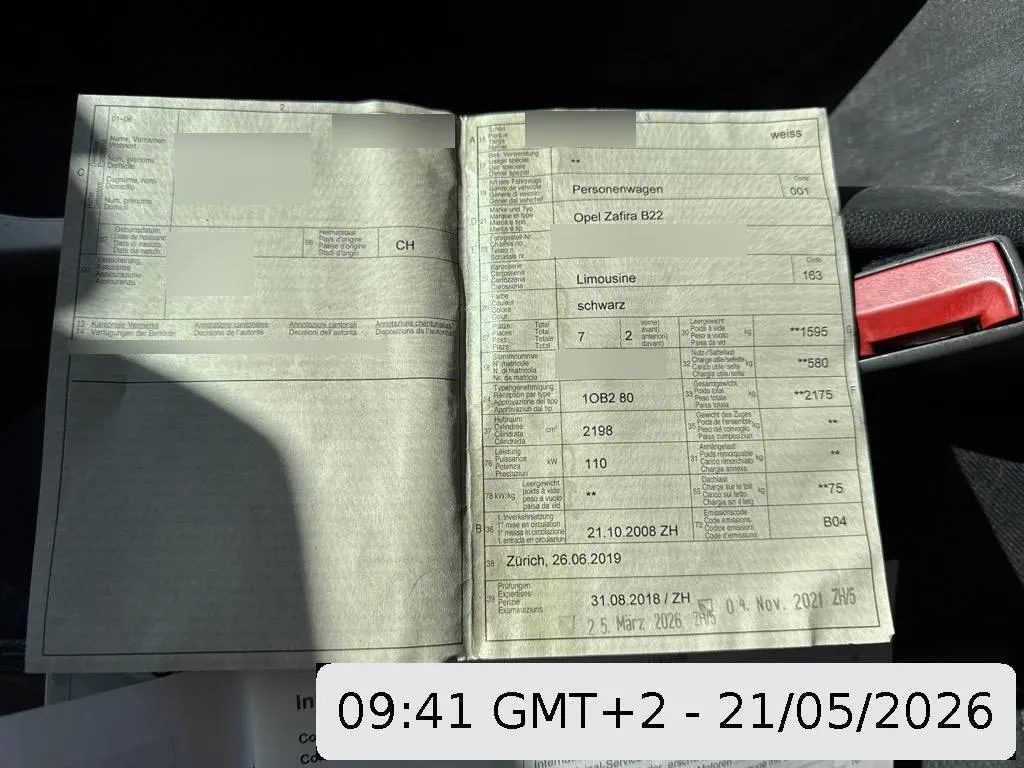 Opel Zafira B Zafira B 2.2, 150 PS — zdjęcie 8