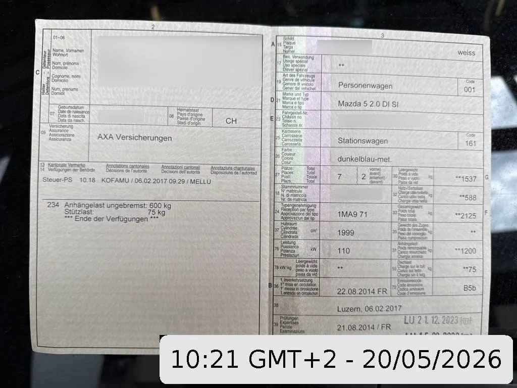 Mazda 5 2.0 DI SI , 150 PS — zdjęcie 7